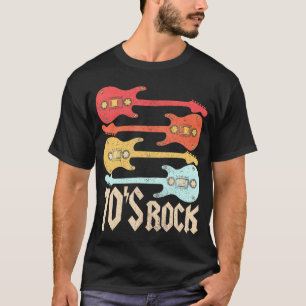 Camiseta Cinta Cassette De Guitarra De Banda Rock De 70 Año