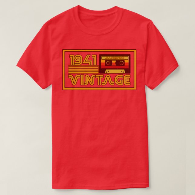 Camiseta Cinta Cassette de la pieza maestra de 1941 retro v (Diseño del anverso)