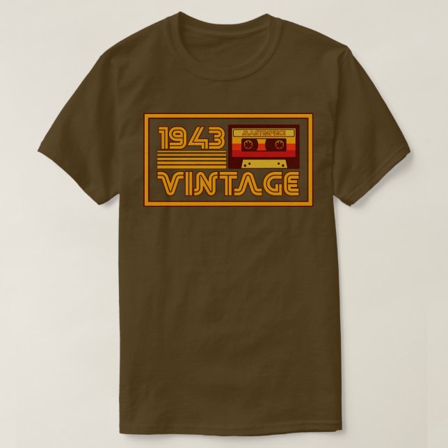 Camiseta Cinta Cassette de la pieza maestra de 1943 retro v (Diseño del anverso)