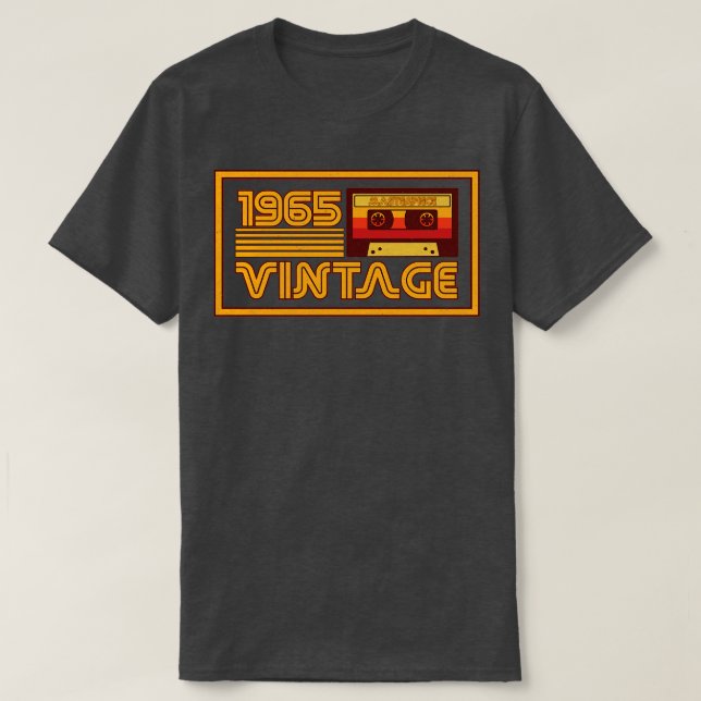 Camiseta Cinta Cassette de la pieza maestra de 1965 retro v (Diseño del anverso)