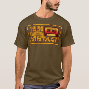 Camiseta Cinta Cassette de la pieza maestra de 1991 retro v