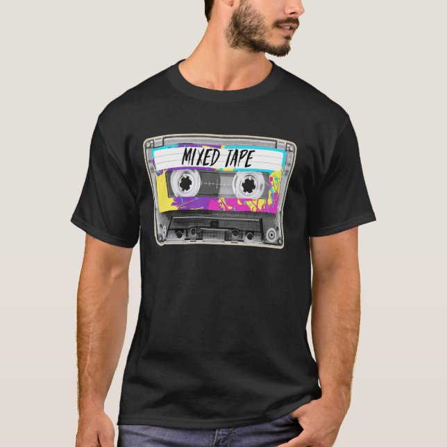 Camiseta Cinta cassette de moda de los años 80 (Anverso)
