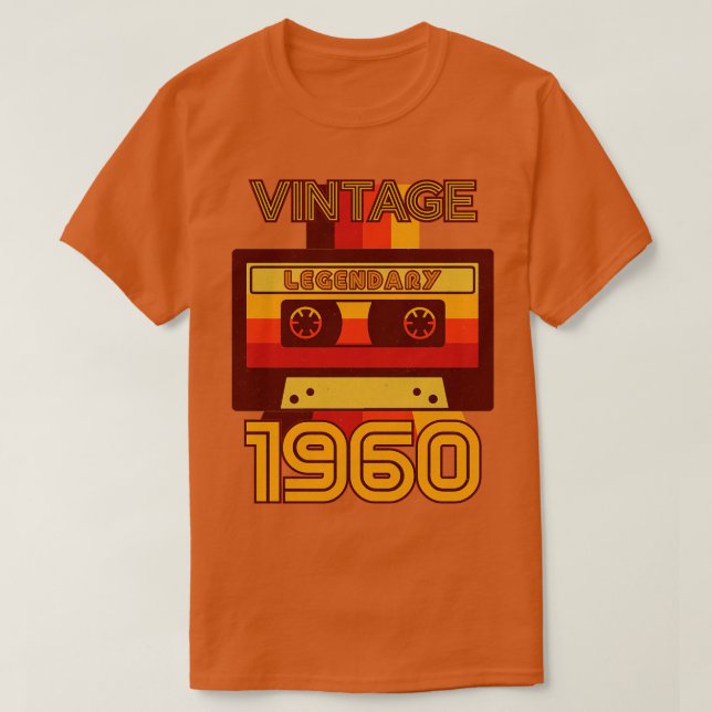 Camiseta Cinta Cassette legendaria retro 1960 (Diseño del anverso)