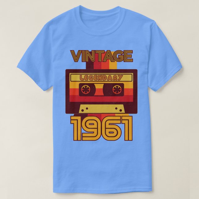 Camiseta Cinta Cassette legendaria retro 1961 (Diseño del anverso)