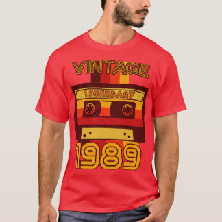 Camiseta Cinta Cassette Legendaria Retro 1989