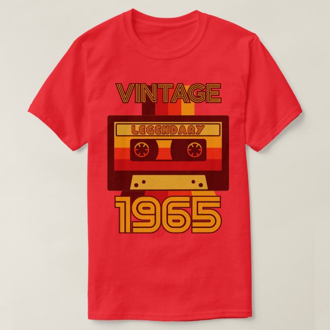 Camiseta Cinta Cassette legendaria retro de 1965 (Diseño del anverso)
