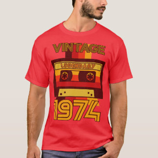 Camiseta Cinta Cassette legendaria retro de 1974