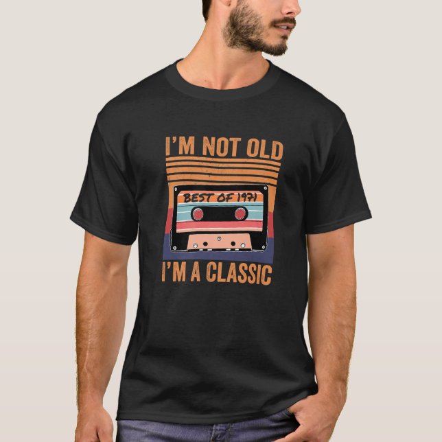 Camiseta Cinta Cassette Mejor De 1971 50º Cumpleaños (Anverso)