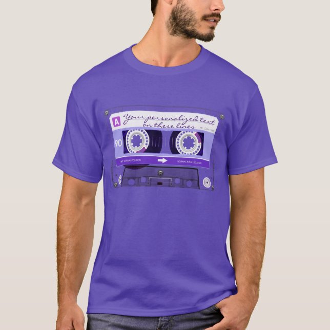 Camiseta Cinta cassette - púrpura - (Anverso)