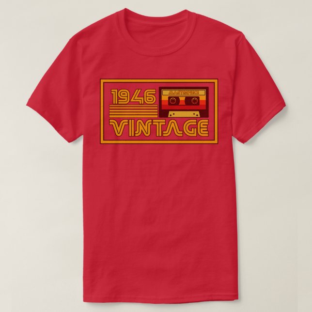 Camiseta Cinta Cassette Retro 19 Vintage (Diseño del anverso)