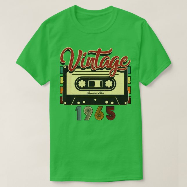 Camiseta Cinta Cassette Vintage 1965 de gran éxito (Diseño del anverso)