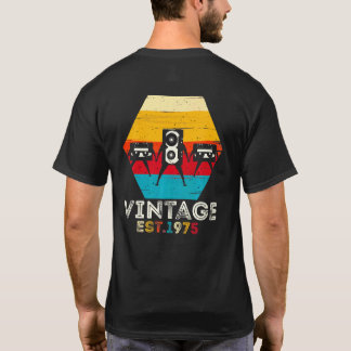 Camiseta Cinta Cassette Vintage 1975 46th Birthday para hom