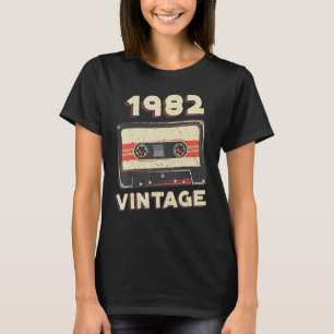 Camiseta Cinta cassette vintage 1982 40th Birthday