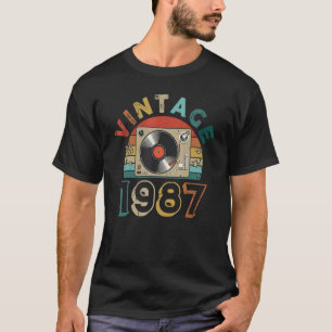 Camiseta Cinta Cassette Vintage 1987 de 35 años