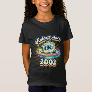 Camiseta Cinta Cassette Vintage 2002 23rd Birthday Retro