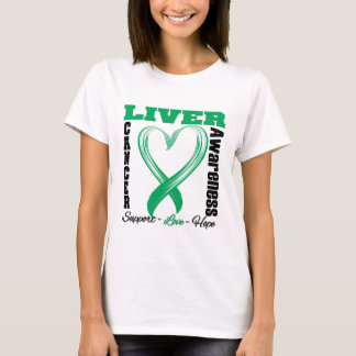 Camiseta Cinta cepillada conciencia del corazón del cáncer