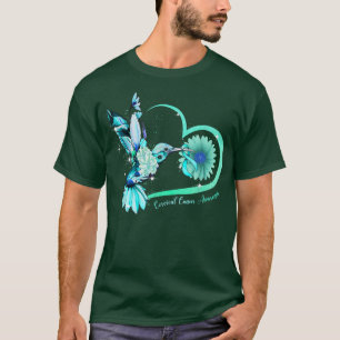 Camiseta Cinta cervical Verde azulada del corazón del giras