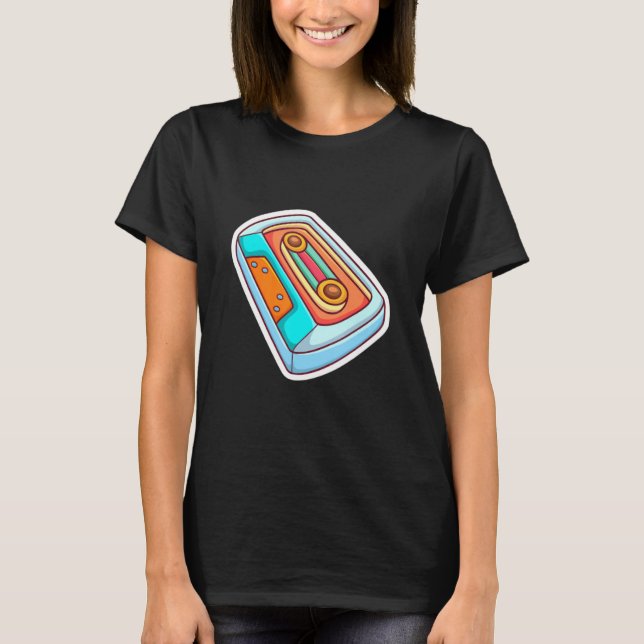 Camiseta Cinta Cinta Música de Cassette 70's 80's y 90's Vi (Anverso)