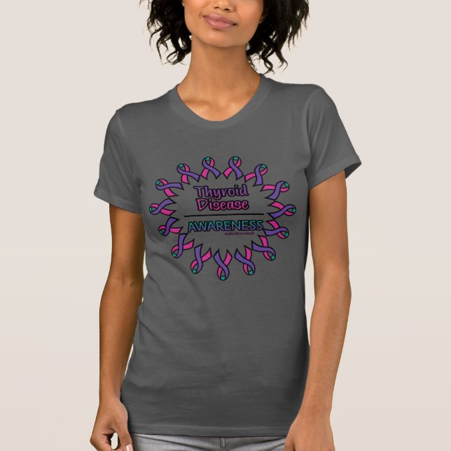 Camiseta Cinta/Círculo...Enfermedad tiroidea (Anverso)