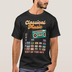 Camiseta Cinta clásica de cassette de música retro 80