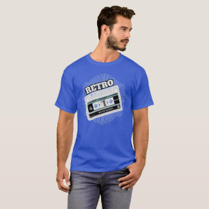 Camiseta Cinta combinada de cassette retro