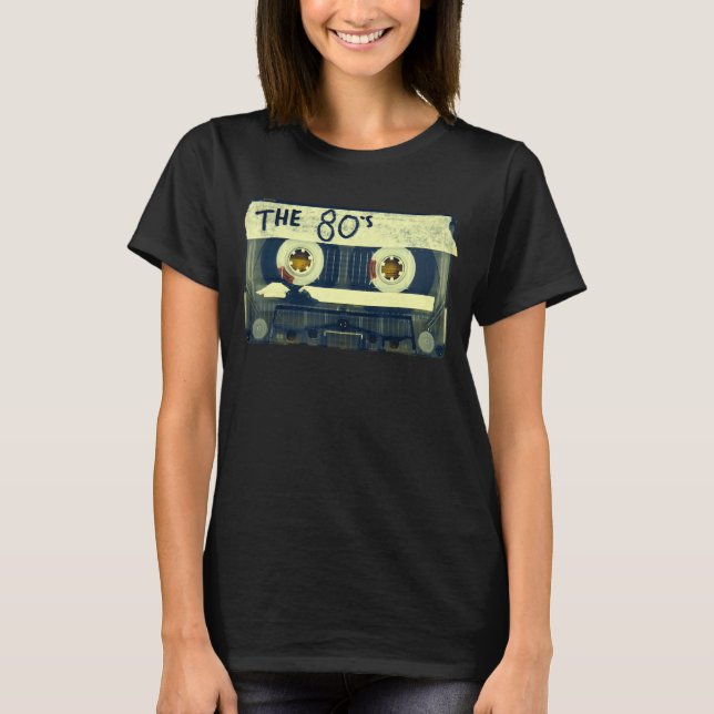 Camiseta Cinta combinada del Retro 80 (Anverso)