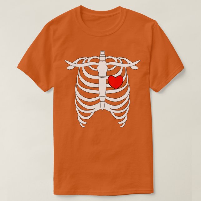 Camiseta Cinta Con Corazón Rojo (Diseño del anverso)