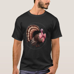 Camiseta Cinta Coqueta Pavo Caza Cazador Rosa Día de las Ma