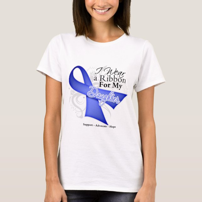Camiseta Cinta Daughter Periwinkle Ribbon - Cáncer de Estóm (Anverso)