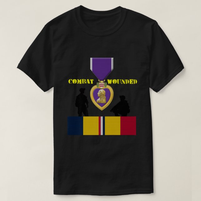 Camiseta Cinta de acción de combate de combate lesionada en (Diseño del anverso)