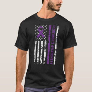 Camiseta Cinta de Alzheimer para la toma de conciencia mora