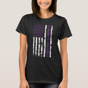 Camiseta Cinta de Alzheimer para la toma de conciencia mora