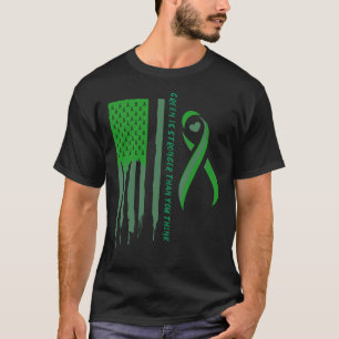 Camiseta Cinta de apoyo para la familia verde de sensibiliz