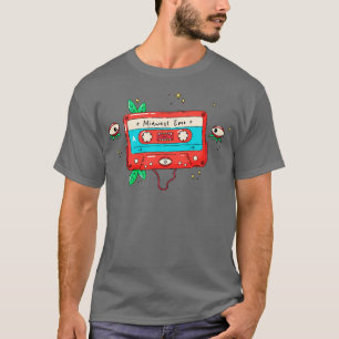 Camiseta Cinta de audio de audio retro de la Emo del Medio 