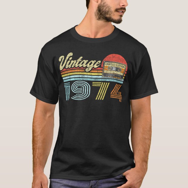 Camiseta Cinta De Audio Desde 1974 48º Cumpleaños (Anverso)