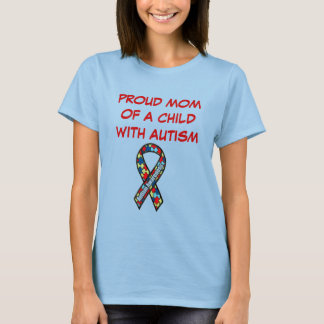 Camiseta cinta de autismo12, ORGULLOSA MAMÁ DE UN NIÑO CON 