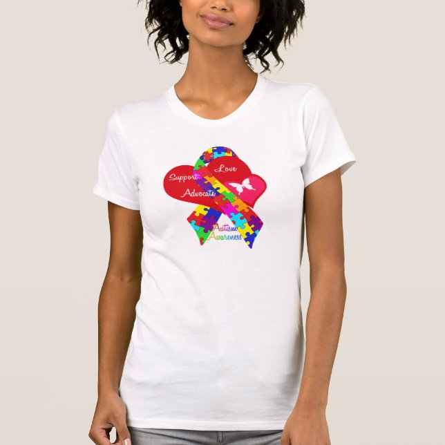Camiseta Cinta de autismo entrelazada (Anverso)