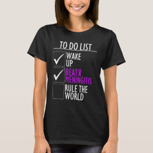 Camiseta Cinta De Borgoña Para Listar Meningitis Awarene