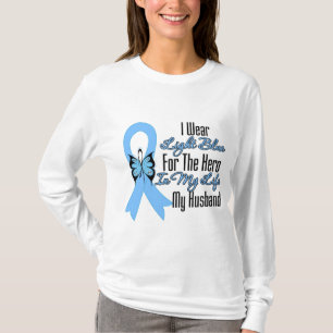 Camiseta Cinta de cáncer de próstata héroe mi marido