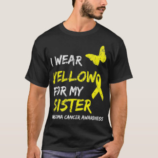 Camiseta Cinta de cáncer de sarcoma que llevo amarilla para