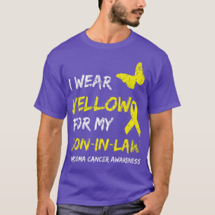 Camiseta Cinta de cáncer de sarcoma que llevo amarillo para