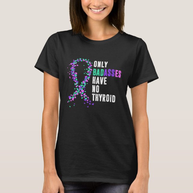 Camiseta Cinta de Cáncer Tirroidectomía Retirada Cirugía Ba (Anverso)