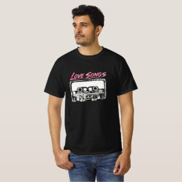 Camiseta Cinta de canciones de amor retro de los 80 para Sa