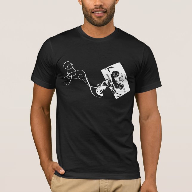 Camiseta cinta de casete - blanco (Anverso)