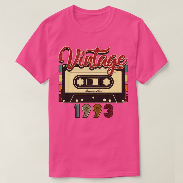 Camiseta Cinta de Casete de Grandes Éxitos Vintage 1993 (Diseño del anverso)