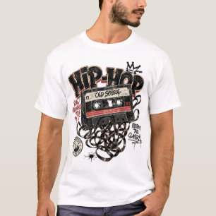 Camiseta Cinta de Casete de Hip Hop de los 90s Retro Escuel