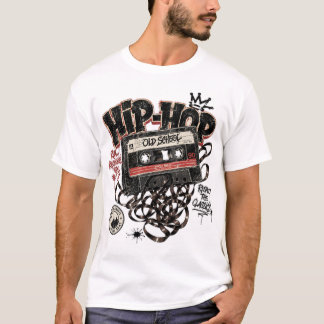 Camiseta Cinta de Casete de Hip Hop de los 90s Retro Escuel