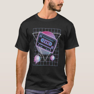 Camiseta Cinta de Casete de Mixtape de Vaporwave 80s 90s Mú