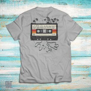 Camiseta Cinta de Casete de Música de Playa de los 80 Vinta