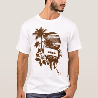 Camiseta Cinta de casete de paraíso tropical vintage estéti